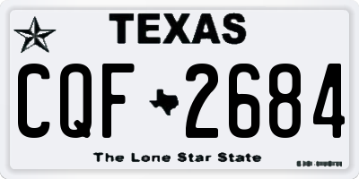 TX license plate CQF2684
