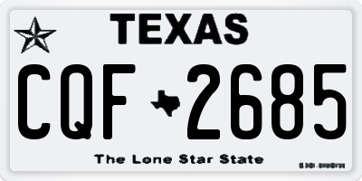 TX license plate CQF2685