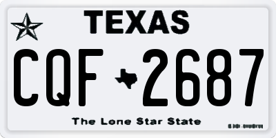 TX license plate CQF2687