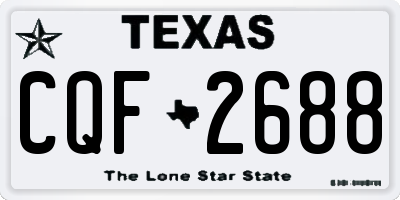 TX license plate CQF2688