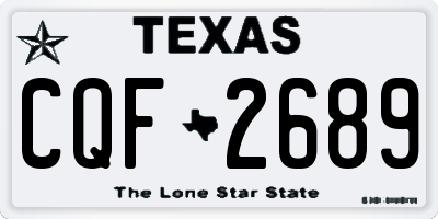 TX license plate CQF2689