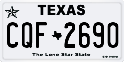 TX license plate CQF2690