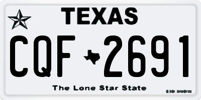 TX license plate CQF2691