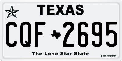 TX license plate CQF2695