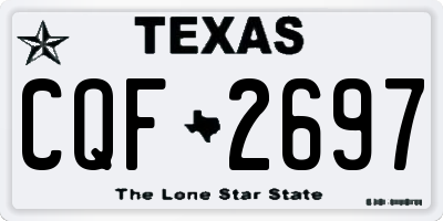 TX license plate CQF2697