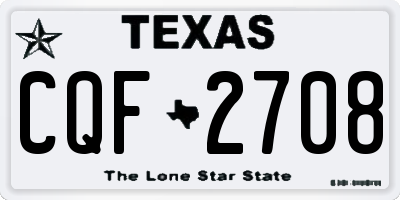 TX license plate CQF2708