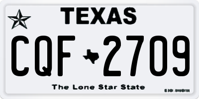 TX license plate CQF2709