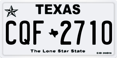 TX license plate CQF2710