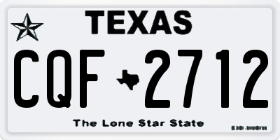 TX license plate CQF2712