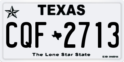 TX license plate CQF2713