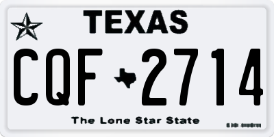 TX license plate CQF2714