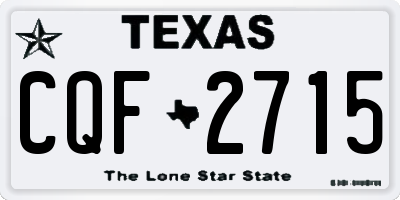 TX license plate CQF2715