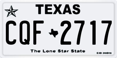 TX license plate CQF2717