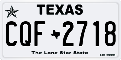 TX license plate CQF2718
