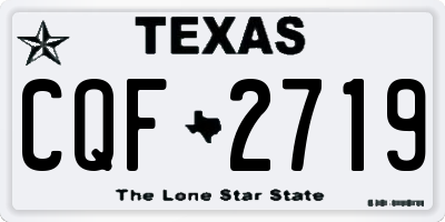 TX license plate CQF2719