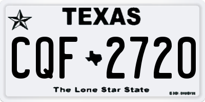 TX license plate CQF2720