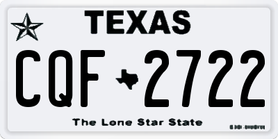 TX license plate CQF2722