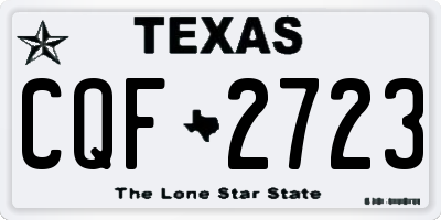 TX license plate CQF2723