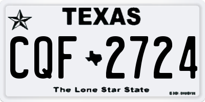 TX license plate CQF2724