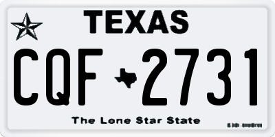 TX license plate CQF2731
