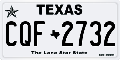 TX license plate CQF2732