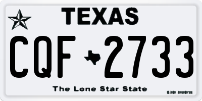 TX license plate CQF2733