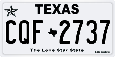 TX license plate CQF2737