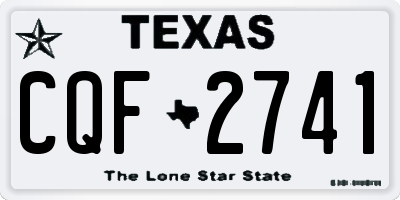 TX license plate CQF2741