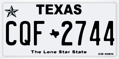 TX license plate CQF2744