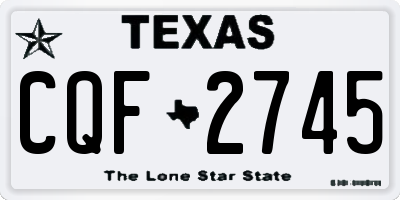 TX license plate CQF2745