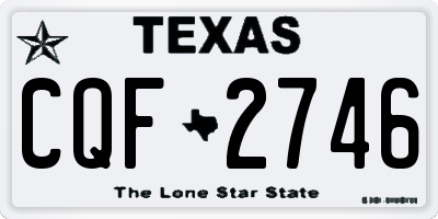TX license plate CQF2746