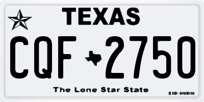 TX license plate CQF2750