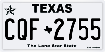 TX license plate CQF2755