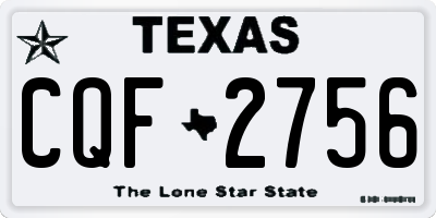TX license plate CQF2756