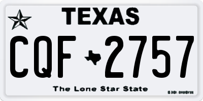 TX license plate CQF2757