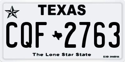 TX license plate CQF2763