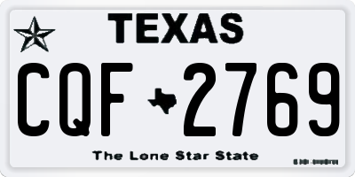 TX license plate CQF2769