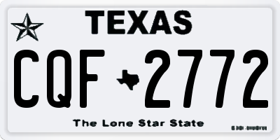 TX license plate CQF2772