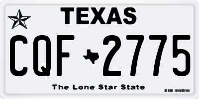 TX license plate CQF2775