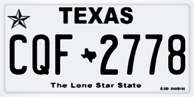 TX license plate CQF2778