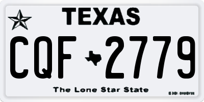 TX license plate CQF2779