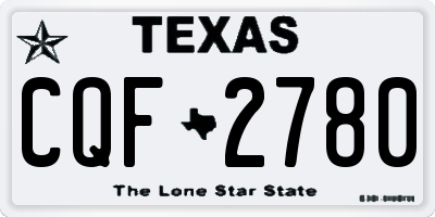 TX license plate CQF2780