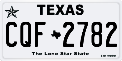 TX license plate CQF2782