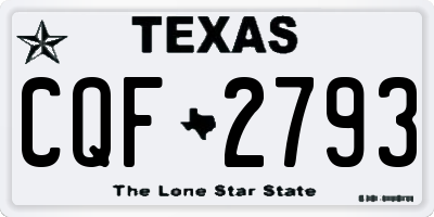 TX license plate CQF2793