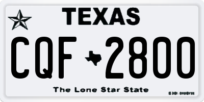 TX license plate CQF2800