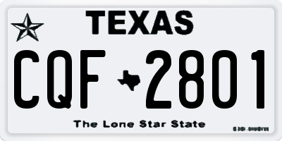 TX license plate CQF2801