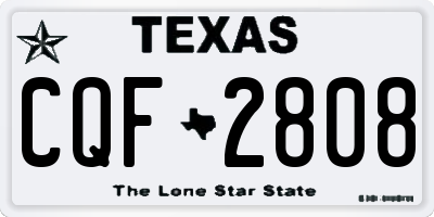 TX license plate CQF2808