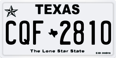 TX license plate CQF2810