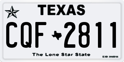 TX license plate CQF2811