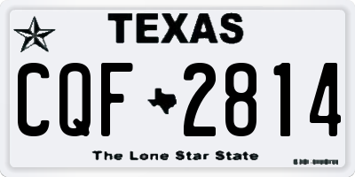 TX license plate CQF2814